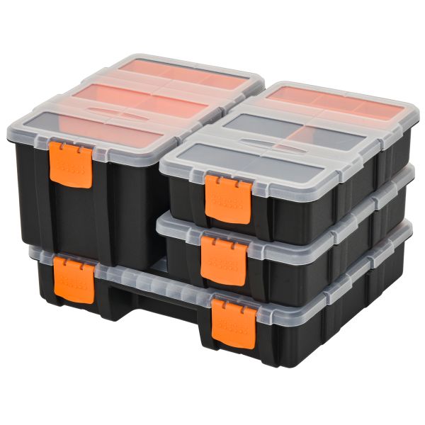 DURHAND 4PCS Werkzeugaufbewahrung Box Multifunktionales Werkzeugbox Sortierkasten Kleinteilemagazin