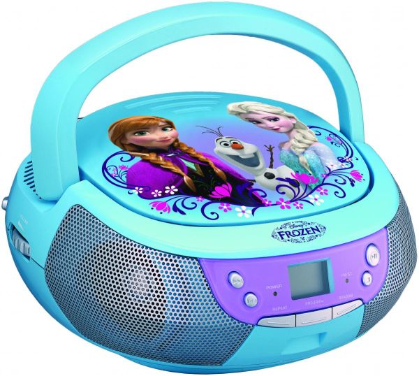 ekids Disney Frozen tragbarer CD-Player mit Mikrofon, Anna und Elsa FR-430