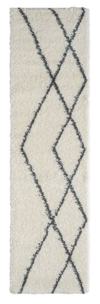 Teppich Laure, 80cm x 300cm, Farbe Weiß, rechteckig, Florhöhe 37mm