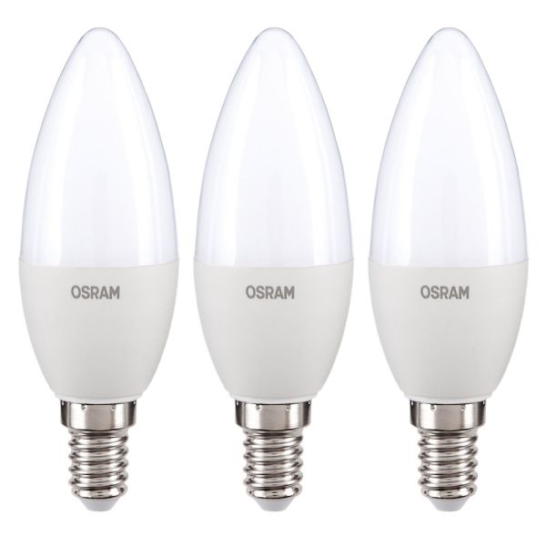 Osram LED Leuchtmittel "Kerze", 5 W, E14 - 3er Set