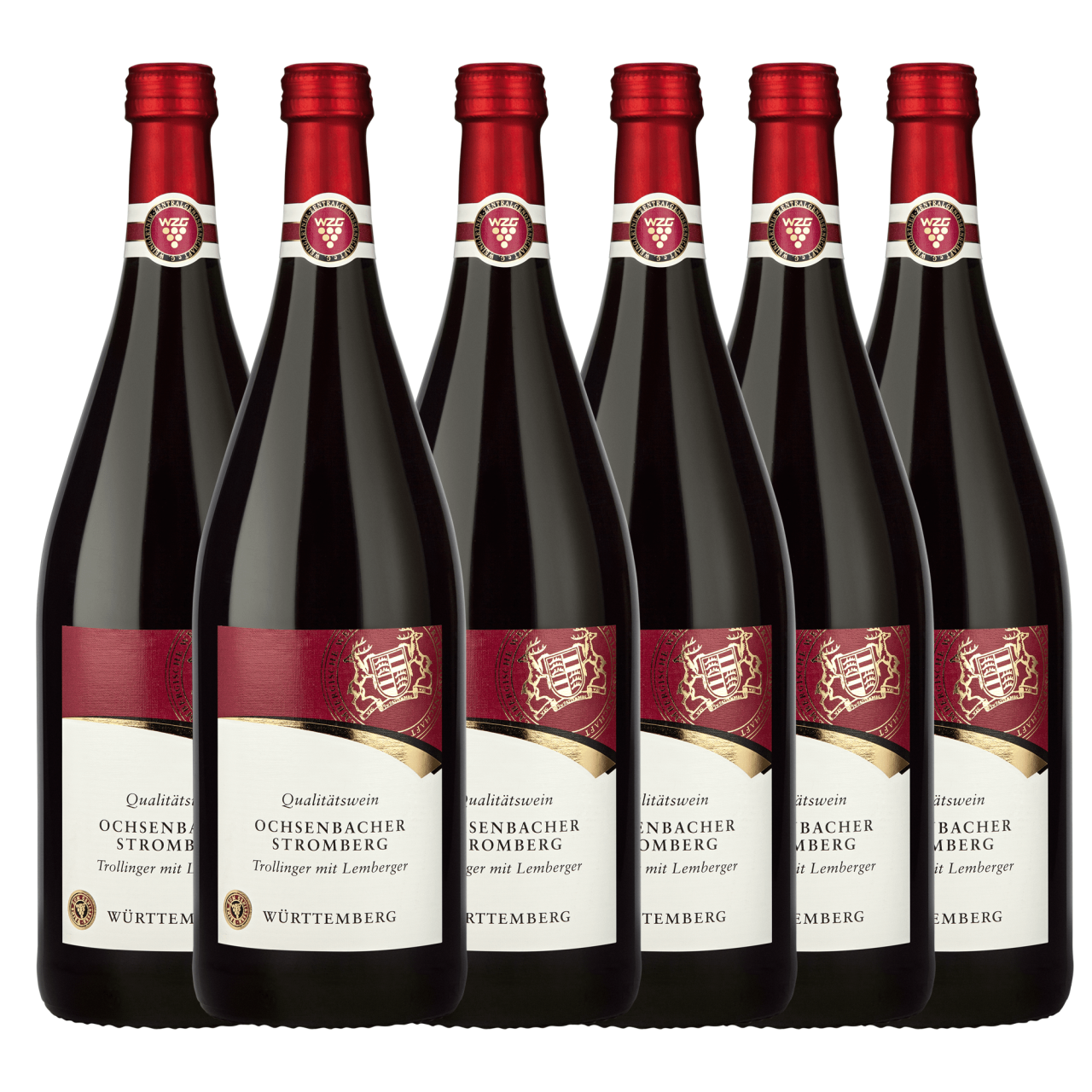 Ochsenbacher Stromberg Trollinger mit Lemberger Qualitätswein 1,0L 6er Karton Württembergische WZG Norma24 DE