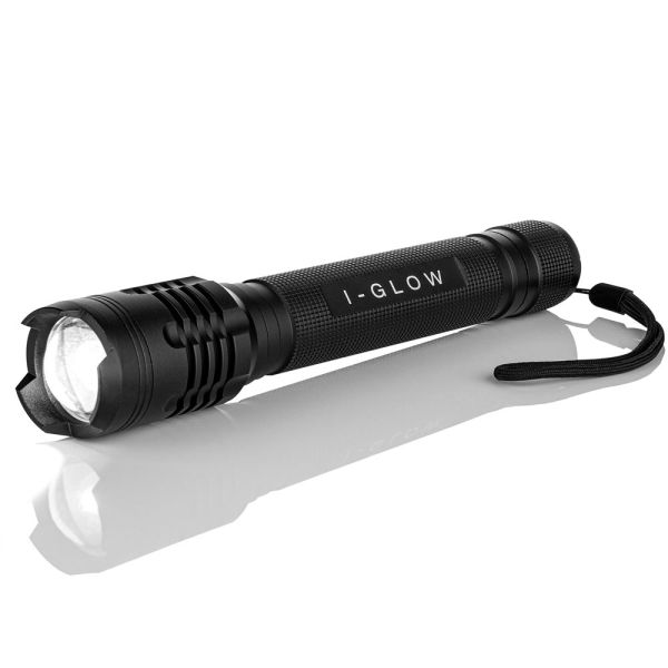 I-Glow LED Alu-Taschenlampe - Schwarz