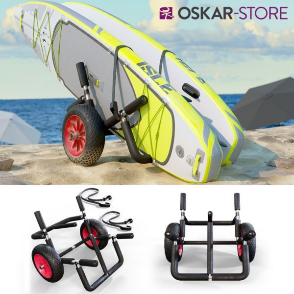 Oskar-Store Transportwagen Doppel für 2x SUP Stand Up Paddle Surfboard Surfwagen Alu