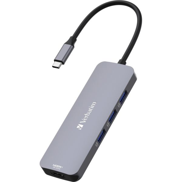 Multiport-Hub CMH-08, 8 Port, 3x USB 3.2-A, USB 3.2-C, 2x HDMI 4K, SD, microSD, USB 3.1-C Kabel