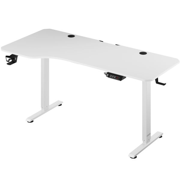 Höhenverstellbarer Schreibtisch Weiß 160x75x73-118cm