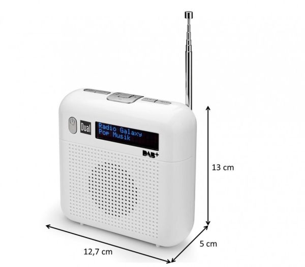 Dual Portables DAB+ / UKW-Radio DAB 7, Weiß