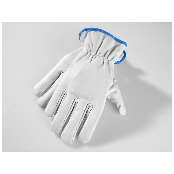 Powertec Garden Winter Ziegenleder Handschuhe, Größe  8 - hellblau