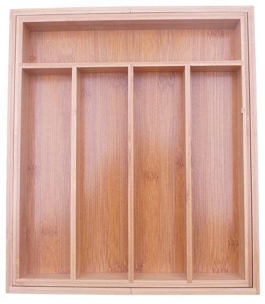 SSW Bambus Besteckkasten 33,5 x 29 x 5 cm, ausziehbar
