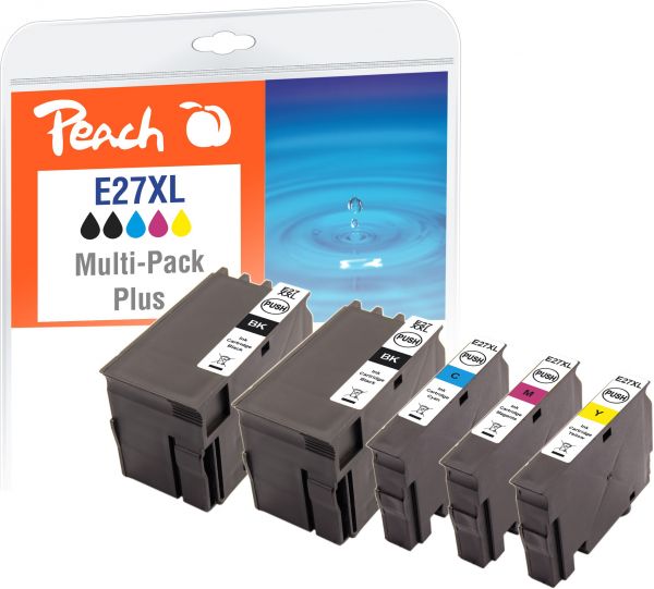 Peach Spar Pack Plus Tintenpatronen kompatibel zu Epson No. 27XL