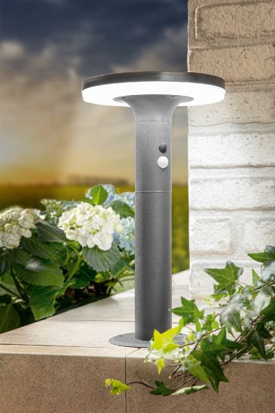 I-Glow SMD LED Solar Premium-Stehleuchte mit XL-Solarpanel 