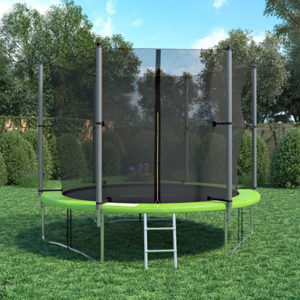Oskar XXL Trampolin Gartentrampolin 305cm Komplettset mit Netz innenliegend + Leiter