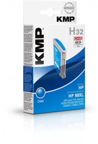 KMP H32 Tintenpatrone ersetzt HP 88XL (C9391AE)