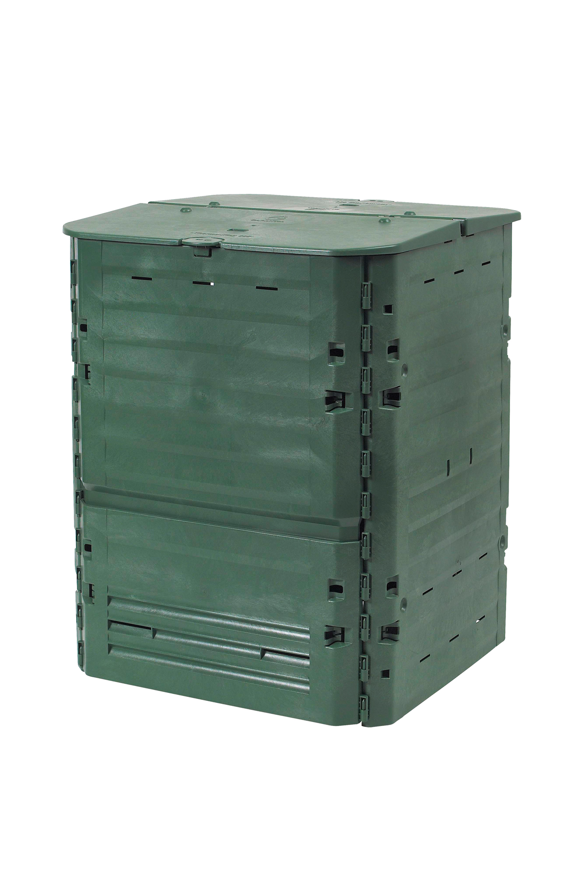 Garantia ECO-King Komposter 600 L grün 2 großen Einfüllklappen 80 x 80 x 95cm 