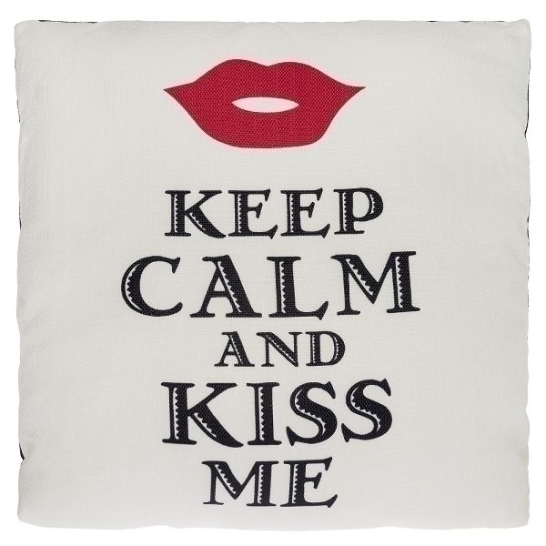 MyFlair Kissen mit Füllung "Keep Calm and Kiss"