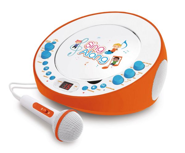SING ALONG CD-Spieler/ Karaoke-Gerät mit Mikrofon - orange