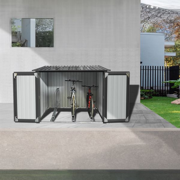 HC Garten & Freizeit Fahrradgarage-/Fahrradhaus-/Fahrradbox, ca. 204 x 163 x 163 cm