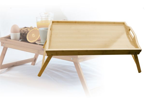 Bett Tablett aus Bambus, 50 x 30 x 6 cm