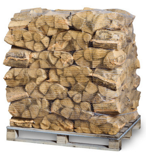 ONLYDRY kammergetrocknetes Brennholz, Birke im Netzsack 12,5dm3 (72 Stück) auf Palette