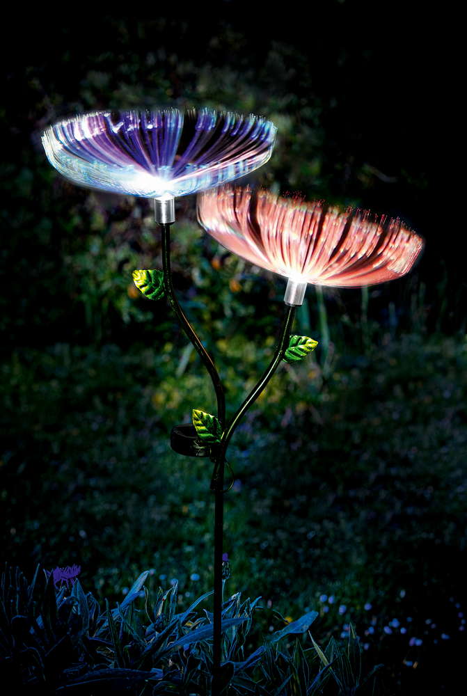 EZSolar LED-Solar-Blume Dandelion - 2er-Set