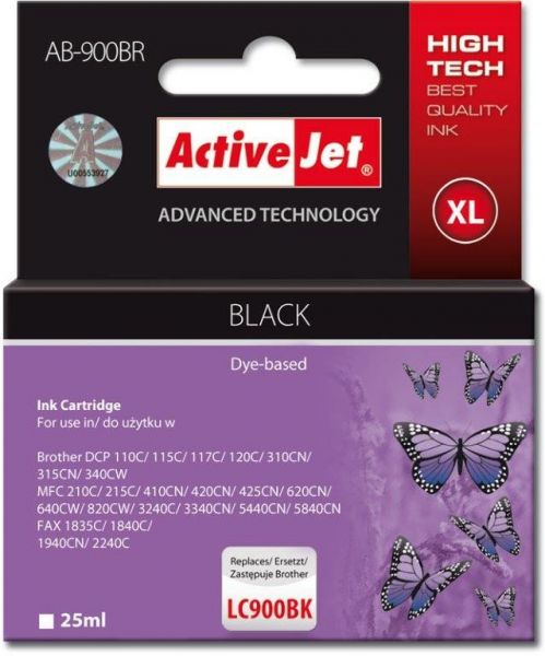 TIN ACTIVEJET AB-900BR Refill für Brother LC900BK black