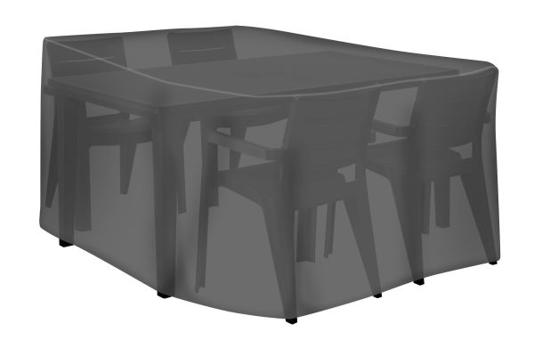 Tepro, Universal Abdeckhaube - Sitzgruppe rechteckig groß, schwarz