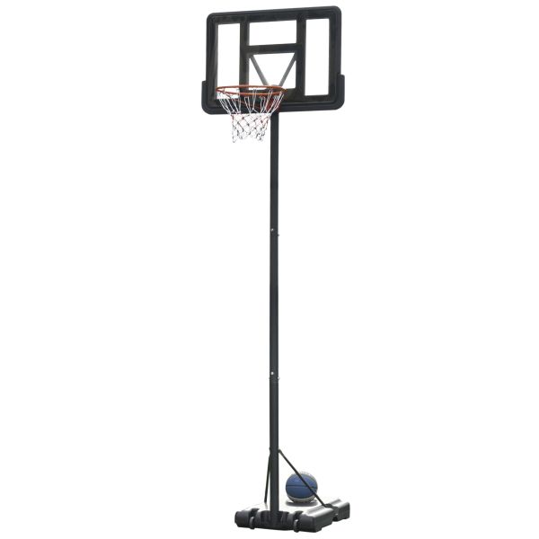 HOMCOM Basketballständer Basketballkorb Ständer mit 2 Rädern