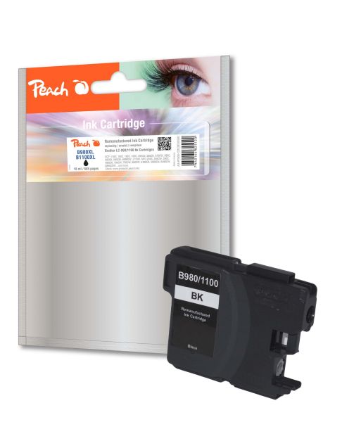 Peach XL-Tintenpatrone schwarz kompatibel zu Brother LC-1100, LC-980
