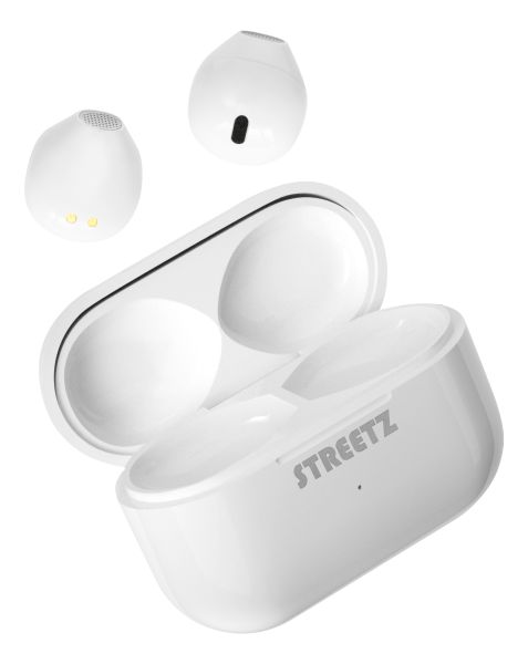 STREETZ TWS-114 Mini In-Ear-Kopfhörer mit Ladeschale, weiß