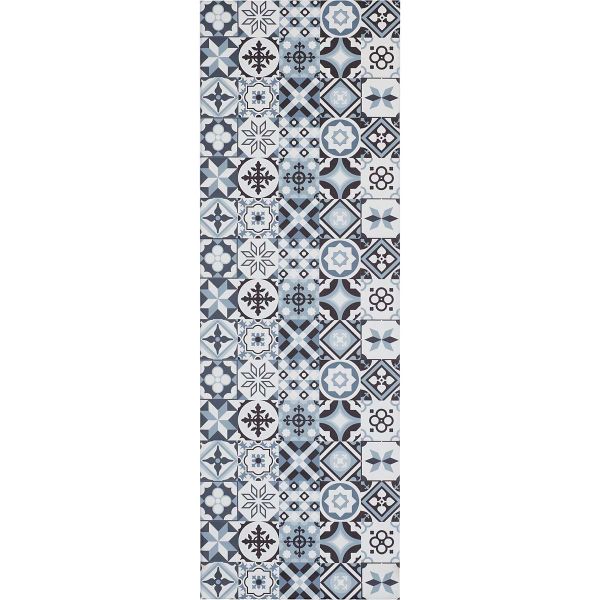 HOMCOM Küchenläufer Muster Grau 50 x 150 cm