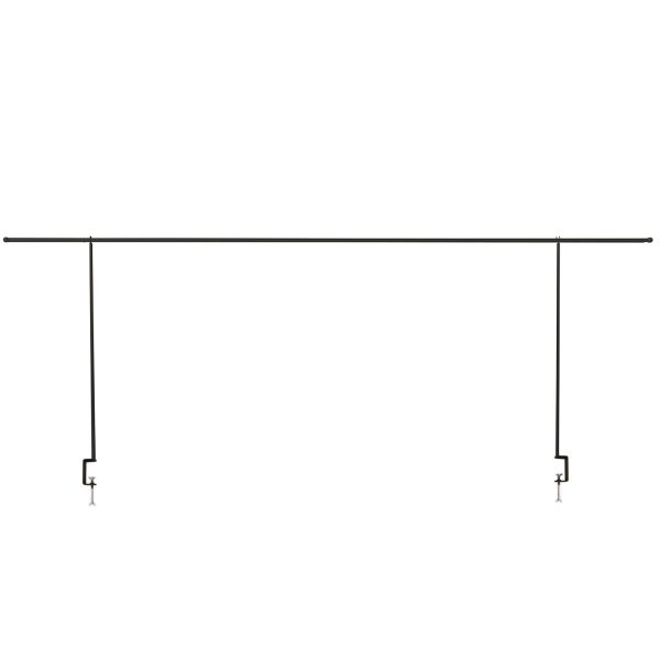 AMARE Tischdekostange, Metall, verstellbare Größe 135-250cm, schwarz