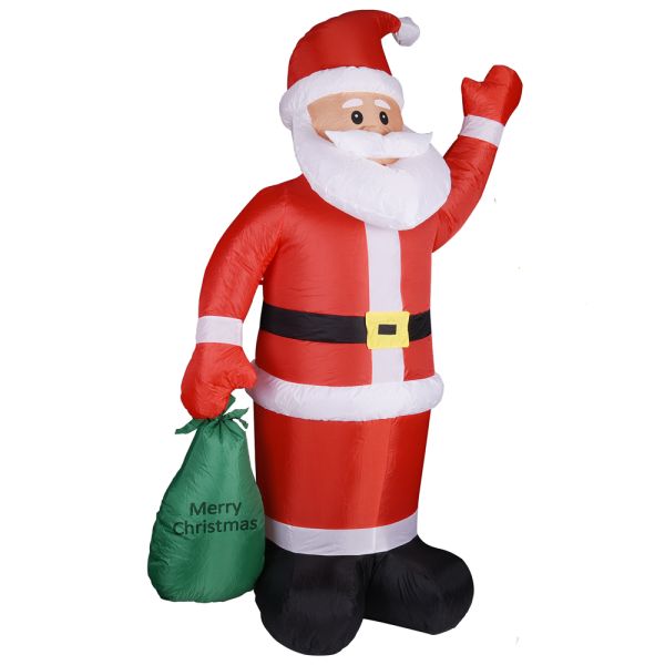 Aufblasbare Deko LED - Weihnachtsmann XL 180 x 120cm mehrfarbig