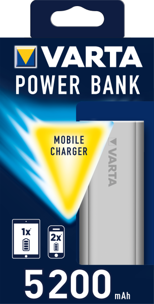 VARTA Power Bank 5.200 mAh silber (verfügbar ab Oktober 2016)