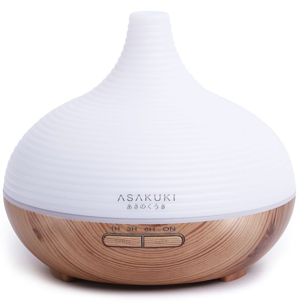 ASAKUKI 300ml Aroma Diffuser für Duftöle, Premium Ultraschall Luftbefeuchter Aromatherapie Öle Diffu