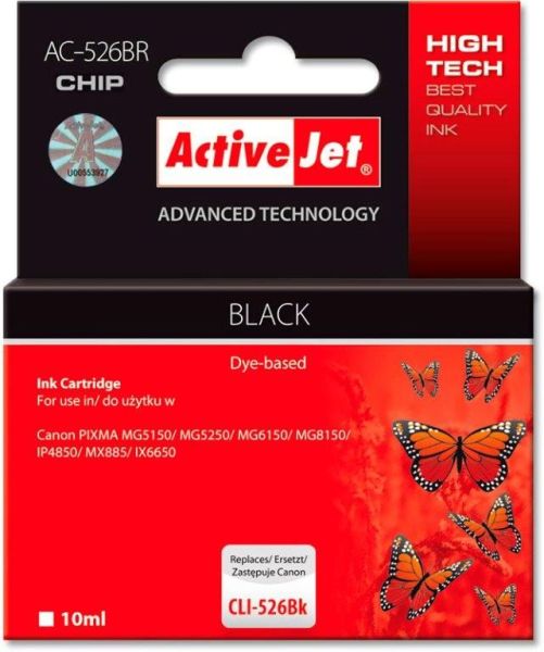 TIN ACTIVEJET AC-526BR Refill für Canon CLI-526BK black