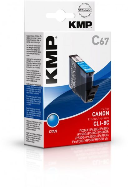 KMP C67 Tintenpatrone ersetzt Canon CLI8C (0621B001)