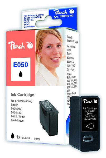 Peach Tintenpatrone schwarz kompatibel zu Epson T013, S020187, S020093, S020108