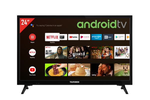 Telefunken XH24AJ600V 24 Zoll Fernseher (Android TV inkl. Prime Video / Netflix / YouTube, HD-ready)