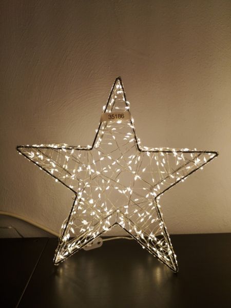Star-Max Metalldraht Stern, ca. 30 x 8 x 27 cm
