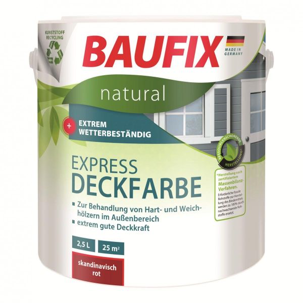 BAUFIX natural Express-Deckfarbe skandinavisch rot