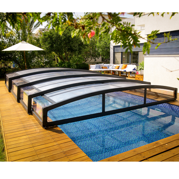 HC Garten & Freizeit Poolüberdachung POLLENSA aus Aluminium - ca. 881 x 426 x 87,5 cm