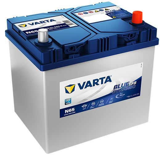 VARTA Blue Dynamic EFB 565501065D842 Autobatterien, N65, 12 V, 65 Ah, 650 A