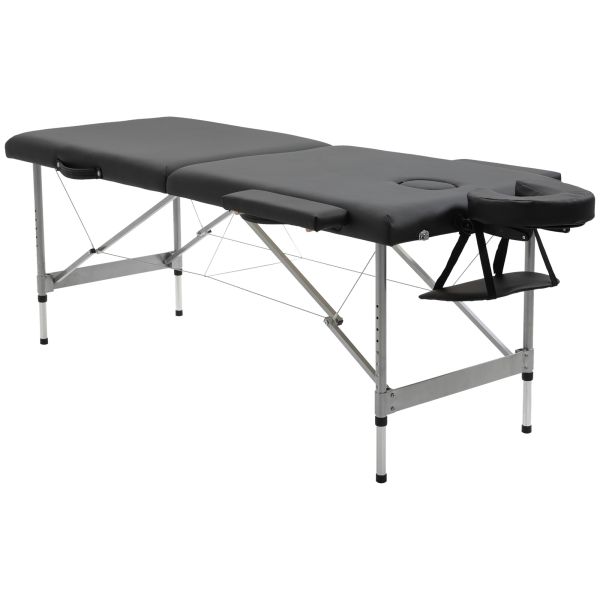 HOMCOM Massageliege höhenverstellbarer Massagebett max. 130 kg Belastbar Schwarz