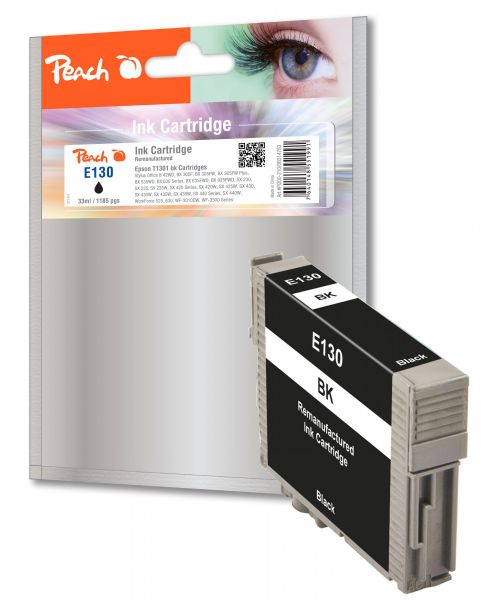 Peach Tintenpatrone schwarz kompatibel zu Epson T1301