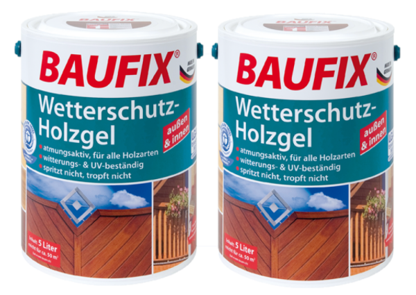 BAUFIX Wetterschutz-Holzgel lärche 2-er Set