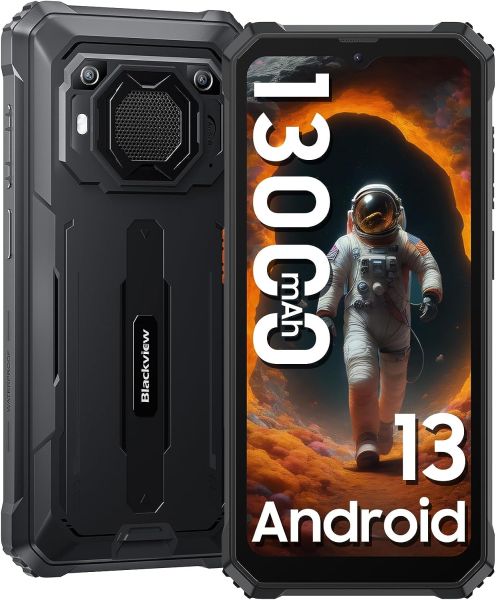 Blackview BV6200Pro Schwarz Rugged Smartphone, Outdoorhandy mit 8 GB RAM und 128 GB Speicher