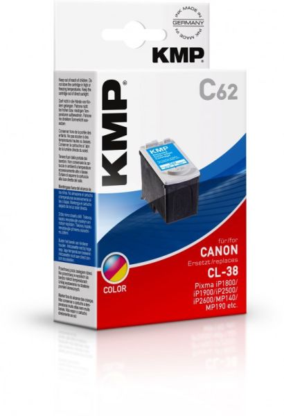 KMP C62 Tintenpatrone ersetzt Canon CL38 (2146B001)