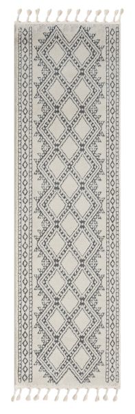 Teppich Moroccan Joy, 80 cm x 250 cm, Farbe weiß, rechteckig, Florhöhe 19mm
