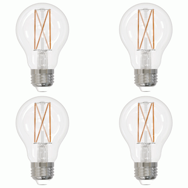 I-Glow LED-Filament-Leuchtmittel-Set, Birne E27 klar - 4er-Set