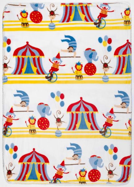 Dreamtex Junior Kinder-Kuscheldecke ca. 80 x 110 cm, Zirkus